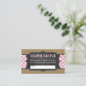 ベビーQ おむつくじチケット / 女の子 ベビーシャワー エンクロージャーカード (スタンド正面)