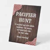 ベビーQ BBQベビーシャワーおしゃぶり狩りゲームサイン 台座サイン (正面)