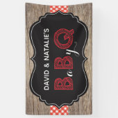 ベビーQ BBQベビーシャワーバナー 横断幕 (縦)