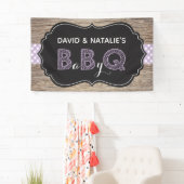 ベビーQ BBQベビーシャワーバナー（紫） 横断幕 (インサイチュ)