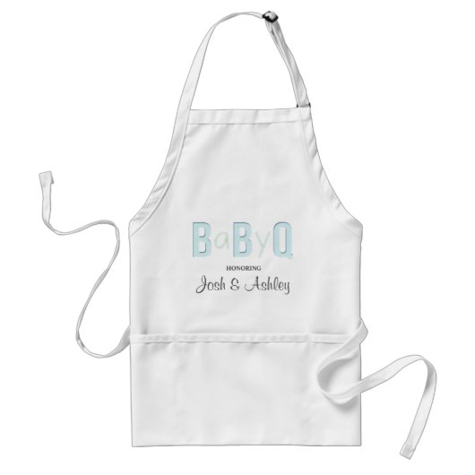 ベビーQ Coed BBQベビーシャワーエプロン素朴BabyQ スタンダードエプロン (正面)