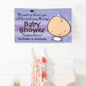 ベビーShower.New Baby.Surprise Party.Customizable 横断幕 (インサイチュ)