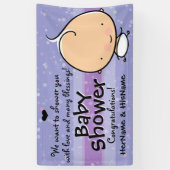 ベビーShower.New Baby.Surprise Party.Customizable 横断幕 (縦)