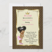 ベビーShowerGirl etnic,プリンセスGirl African,trend 招待状 (正面)