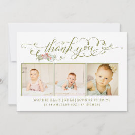 ベビーSip & See Thank You Birth Announcement 招待状