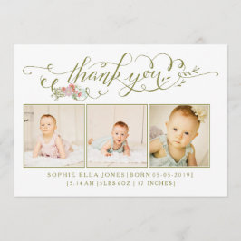 ベビーSip & See Thank You Birth Announcement 招待状