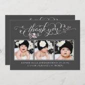 ベビーSip & See Thank You Birth Announcement 招待状 (正面/裏面)