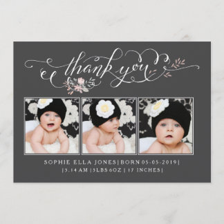 ベビーSip & See Thank You Birth Announcement 招待状