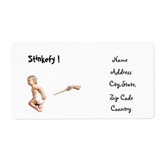ベビーStinkefy!-住所 シール (正面)