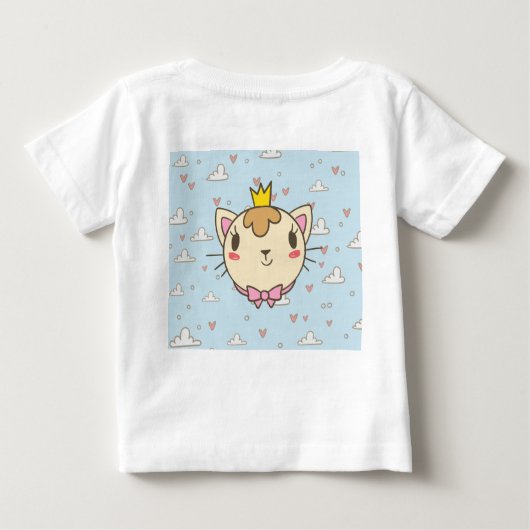 ベビーTシャツかわいい猫デザイン – かわいい ベビーTシャツ (裏面)