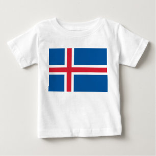 ベビーTシャツとアイスランド国旗 ベビーTシャツ