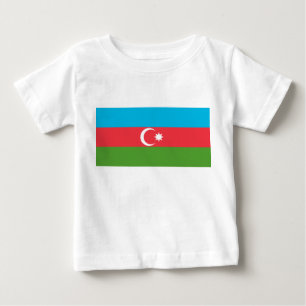 ベビーTシャツとアゼルバイジャン国旗 ベビーTシャツ
