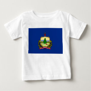 ベビーTシャツとアメリカ合衆国バーモント州旗 ベビーTシャツ