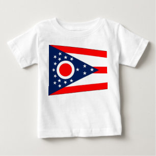 ベビーTシャツとアメリカ・オハイオ州旗 ベビーTシャツ