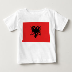 ベビーTシャツとアルバニア国旗 ベビーTシャツ