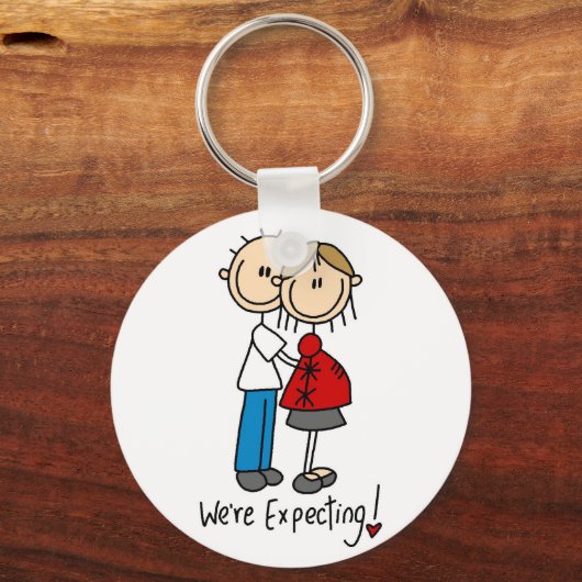 ベビーTシャツとギフトを期待 キーホルダー (正面)