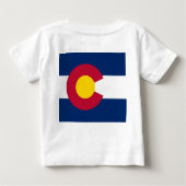 ベビーTシャツとコロラド州旗（米国） ベビーTシャツ (裏面)