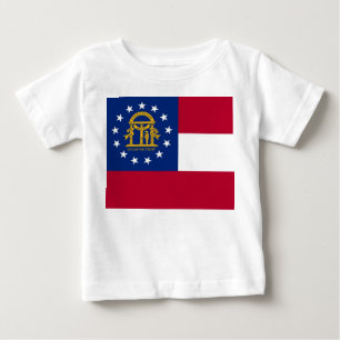 ベビーTシャツとジョージア州旗 ベビーTシャツ