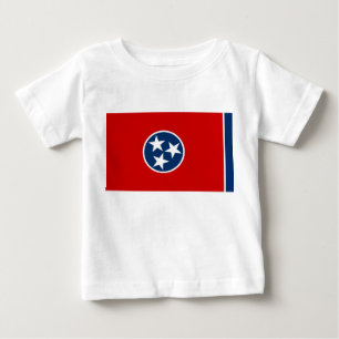 ベビーTシャツとテネシー州旗(米国) ベビーTシャツ