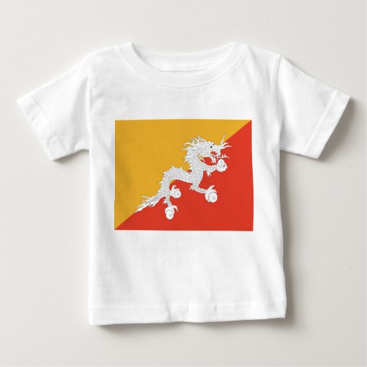 ベビーTシャツとブータン国旗 ベビーTシャツ (正面)