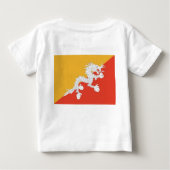 ベビーTシャツとブータン国旗 ベビーTシャツ (裏面)