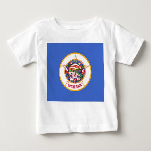 ベビーTシャツと米国ミネソタ州旗 ベビーTシャツ (正面)