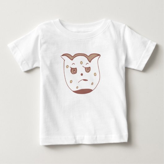 ベビーTシャツ悲しい絵文字 ベビーTシャツ (正面)