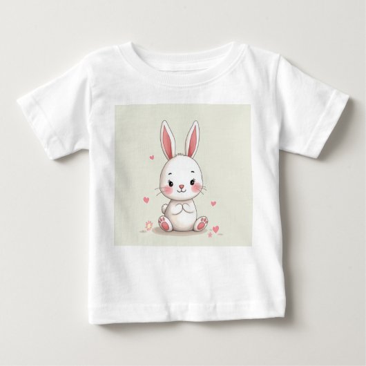 ベビーTシャツ(うさぎイラストレーション) ベビーTシャツ (正面)