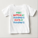 ベビーTシャツ：おばあちゃんの身の上問題 ベビーTシャツ<br><div class="desc">おばあちゃんの家で何が起こるか。彼らが何をしているか分からない！</div>