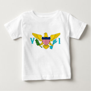 ベビーTシャツ(アメリカ合衆国ヴァージン諸島国旗あり) ベビーTシャツ