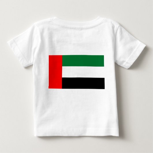 ベビーTシャツ(アラブ首長国統一された首長国連邦国旗を使用) ベビーTシャツ (裏面)