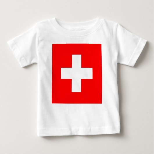 ベビーTシャツ（スイス国旗） ベビーTシャツ (正面)