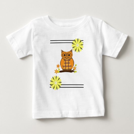 ベビーTシャツ　フクロウ ベビーTシャツ (正面)