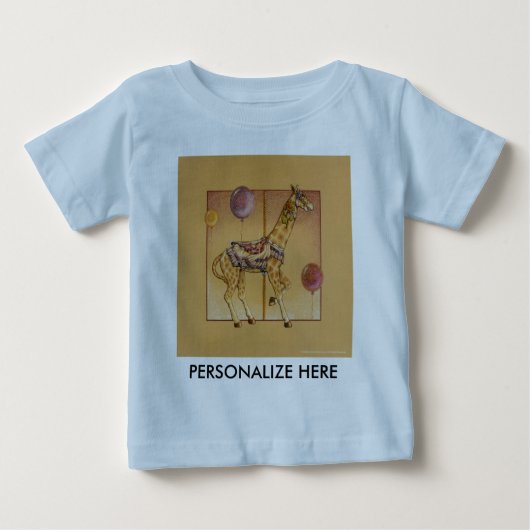 ベビーTシャツ – 回転木馬キリン (正面)