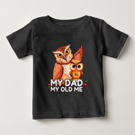 ベビーTシャツ:私のパパ私の前の私 (黒) ベビーTシャツ
