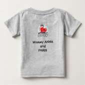 ベビーTシャツ：私の唯一の女王 (グレー) ベビーTシャツ (裏面)