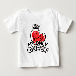 ベビーTシャツ:私の唯一の女王 (白) ベビーTシャツ