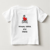 ベビーTシャツ:私の唯一の女王 (白) ベビーTシャツ (裏面)