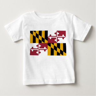 ベビーTシャツ（米国メリーランド州旗） ベビーTシャツ