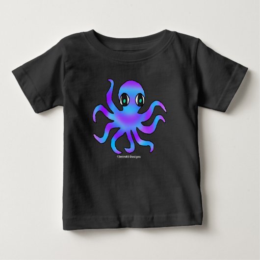 ベビーTシャツ - 青紫のタコ(鮮やか) (正面)