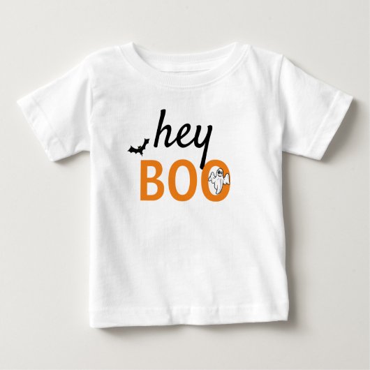 ベビーTシャツ – hey BOO幽霊/こうもり (正面)