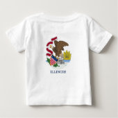 ベビーTシャツIlinois国旗 ベビーTシャツ (裏面)