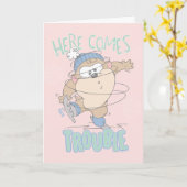 ベビーTAZ™ウィンターアイススケートで滑る カード (黄色い花)