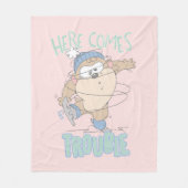 ベビーTAZ™ウィンターアイススケートで滑る フリースブランケット (正面)