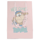 ベビーTAZ™ウィンターアイススケートで滑る ミディアムペーパーバッグ (裏面)