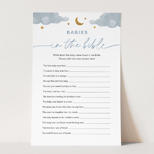 ベビーThe Bible Twinkle Star Baby Shower Game
