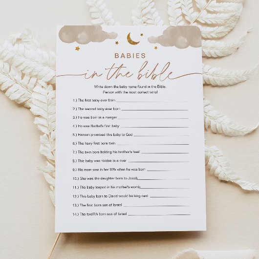 ベビーThe Bible Twinkle Star Baby Shower Game 招待状