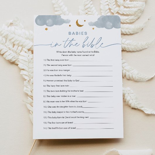 ベビーThe Bible Twinkle Star Baby Shower Game 招待状