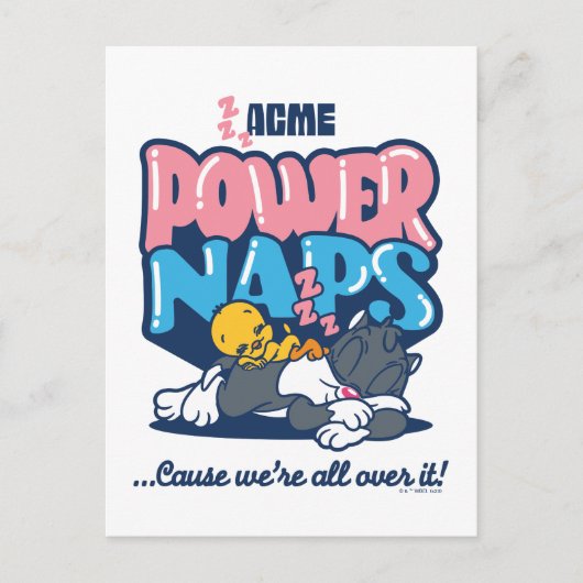 ベビーTWEETY™およびSYLVESTER™電源昼寝 ポストカード (正面)