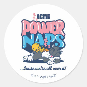 ベビーTWEETY™およびSYLVESTER™電源昼寝 ラウンドシール